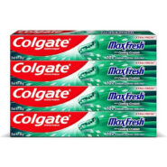 خمیردندان مدل Max Fresh طعم نعناع کولگیت با کریستال‌های خنک کننده 4 بسته 75 میلی‌لیتری