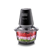 چرخ‌گوشت چندکاره مدل GC400-B5 بلک اند دکر 400 وات با کاسه شیشه‌ای 1.2 لیتری و سیستم 4 تیغه